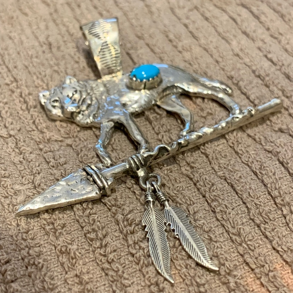 Sterling Silver Wolf Pendant